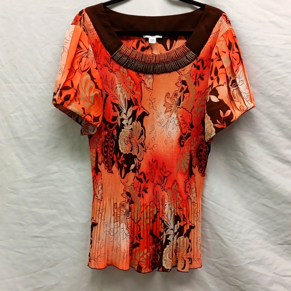 Dressbarn Woman Dress Barn Beaded and pleated Top 22/24